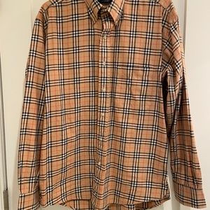 Burberry Men's Long Sleeve Plaid Shirt